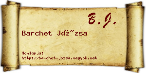 Barchet Józsa névjegykártya